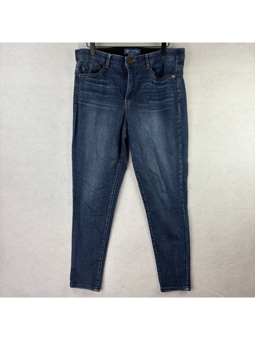 Democracy Ab Tech Women Sz 14 Blue Jeans Denim Skinny Mid Rise Med Wash